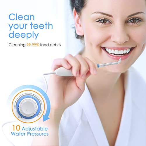 Dental Water Flosser for Teeth, 10 Mode & 7 Multifunction Jet Tips Oral Irrig...