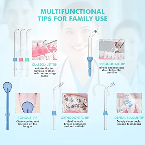 Dental Water Flosser for Teeth, 10 Mode & 7 Multifunction Jet Tips Oral Irrig...