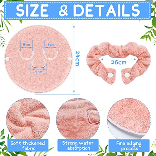 3 Pieces Reusable Face Towel Mask Anti Aging Facial Steamer Towel Moisturizin...