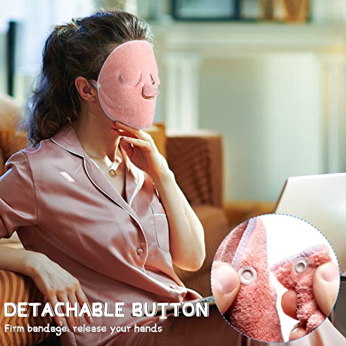 3 Pieces Reusable Face Towel Mask Anti Aging Facial Steamer Towel Moisturizin...