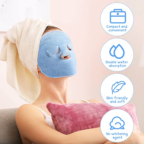 3 Pieces Reusable Face Towel Mask Anti Aging Facial Steamer Towel Moisturizin...