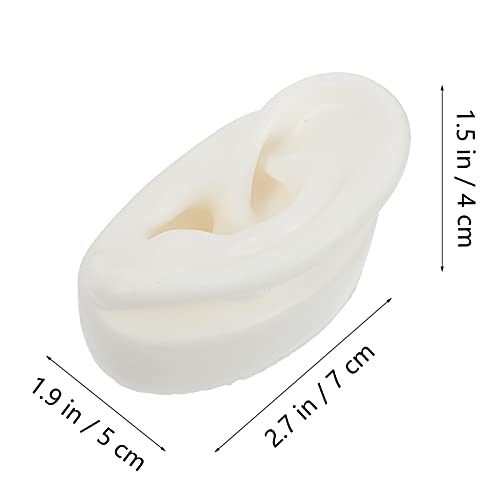 TEHAUX 1 Pair Silicone Ear Model Soft- Flexible Earmold Ear Displays for Acup...