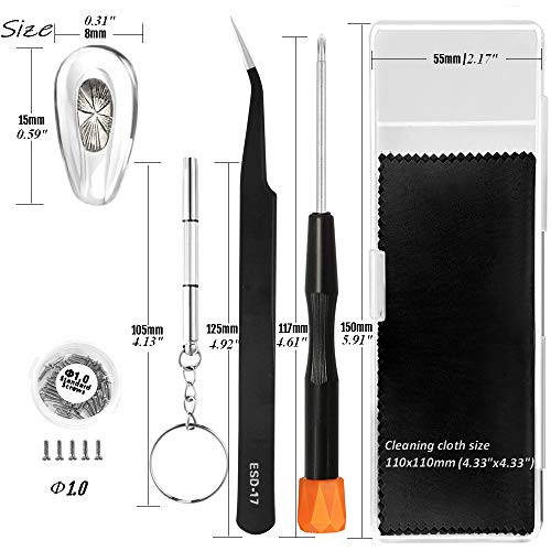 Eyeglass Nose Pads, TEKPREM Eyeglasses Repair Kit with 5 Pairs of Air Chamber...