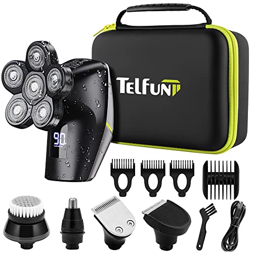 Head Shavers for Bald Men, Upgraded 5-in-1 Electric Razor for Men, IPX7-Water...