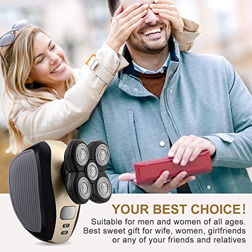 Telfun 5-in-1 Electric Razor for Men, Wet&Dry Rechargeable Mens Rotary Shaver...