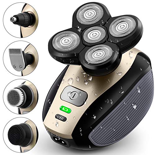Telfun 5-in-1 Electric Razor for Men, Wet&Dry Rechargeable Mens Rotary Shaver...