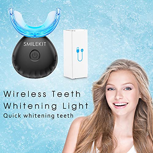 Teeth Whitening Kit, Teeth Whitening Gel with LED Accelerator Light and Tray ...
