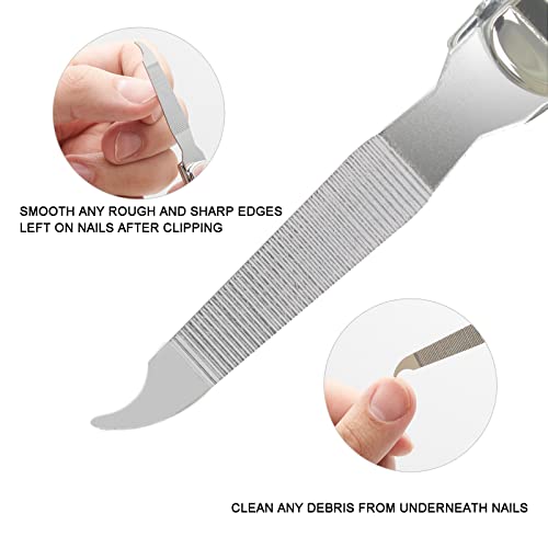 Nail Clippers,2PCS Stainless Steel Nail Clipper Set,Professional Fingernail &...