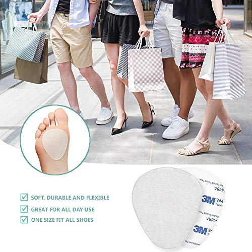 12-Pack Metatarsal Foot Pads for Pain Relief - 1/4” Thick, Ball of Foot Cushi...