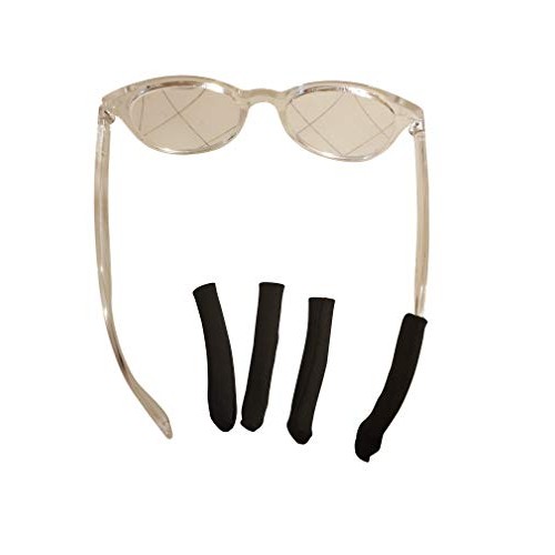 Anti-Slip Soft Eyeglass Temple Tip Sleeves Comfort for Men, Women & Kids - Bl...