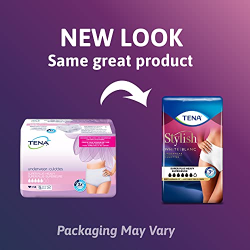 TENA Incontinence Underwear for Women, Super Plus Absorbency, Large, 64 Count...