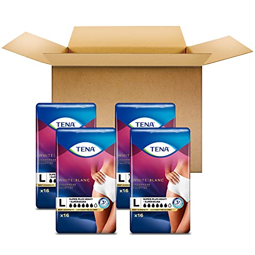 TENA Incontinence Underwear for Women, Super Plus Absorbency, Large, 64 Count...