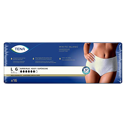TENA Incontinence Underwear for Women, Super Plus Absorbency, Large, 64 Count...