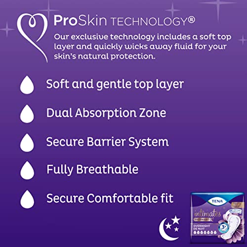 Tena Intimates Overnight Absorbency Incontinence/Bladder Control Pad with Lie...