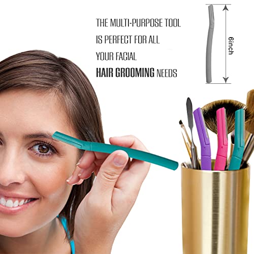 Tenive Eyebrow Razors,6 Pcs Eyebrow Shaper Trimmer Razor Facial Skin Hair Sha...