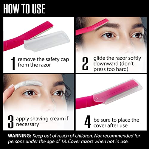 Tenive Eyebrow Razors,6 Pcs Eyebrow Shaper Trimmer Razor Facial Skin Hair Sha...