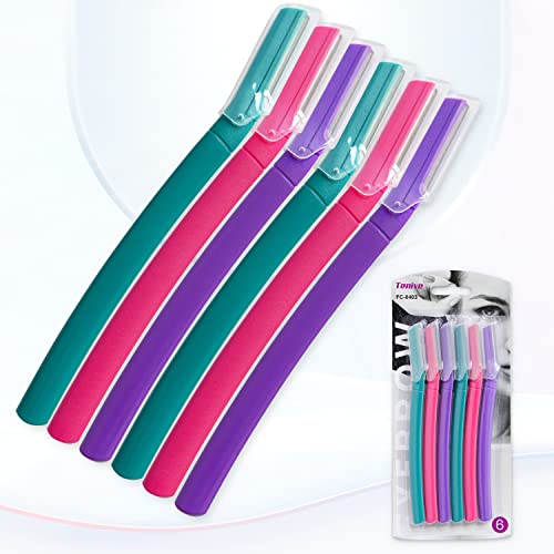 Tenive Eyebrow Razors,6 Pcs Eyebrow Shaper Trimmer Razor Facial Skin Hair Sha...