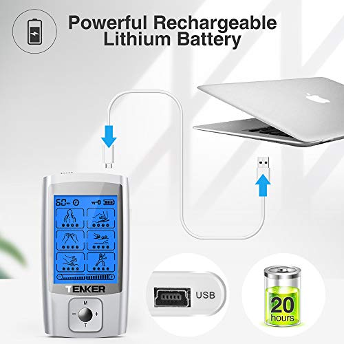 TENKER TENS EMS Unit Muscle Stimulator, 24 Modes TENS Machine for Pain Relief...