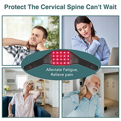 TENQIU Red Light Therapy for Neck Wrap, Near Infrared Lamp Therapy Pad with T...