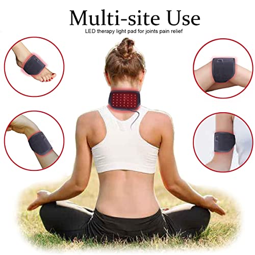 TENQIU Red Light Therapy for Neck Wrap, Near Infrared Lamp Therapy Pad with T...