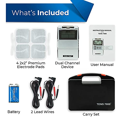 TENS 7000 Digital TENS Unit with Accessories - TENS Unit Muscle Stimulator fo...