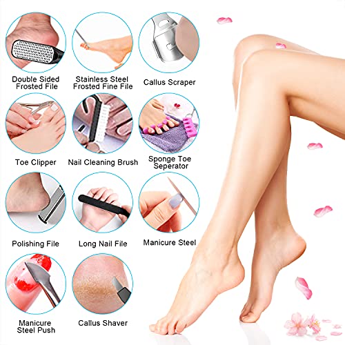 Pedicure Kit,27 in 1 Stainless Steel Professional Pedicure Tools Set Foot Cal...