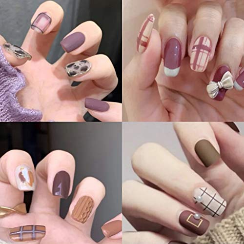 Double-Ended Nail Art Brushes, TEOYALL 5 PCS Nail Design Tools Kit Including ...