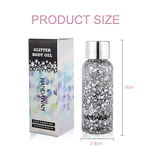 Holographic Body Glitter, TEOYALL Long Lasting Glitter Shimmer Chunky Sequins...