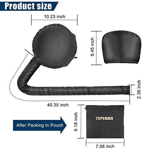 TEPENAR Bonnet Hair Dryer Attachment, Upgraded Soft Adjustable Large Hair Dry...