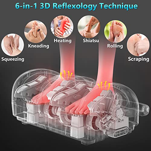 Foot Massager Machine Shiatsu Foot and Calf/Leg Massager with Heat Deep Knead...