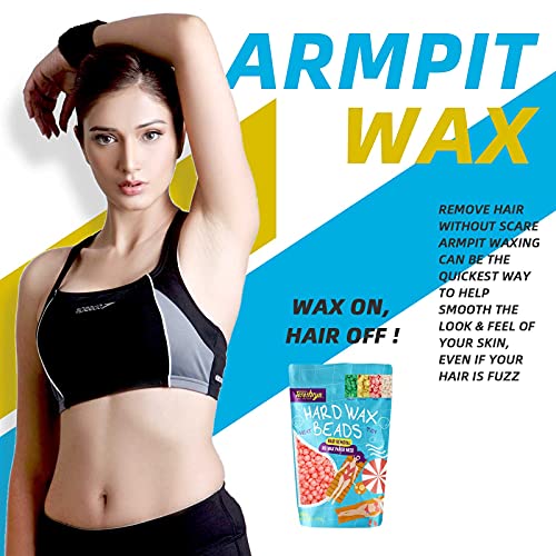 Hard Wax Beads for Hair Removal 4 Bags 3.5Oz Natural Hard Wax Beans (Aloe Ver...