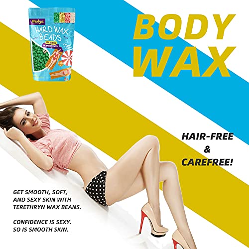 Hard Wax Beads for Hair Removal 4 Bags 3.5Oz Natural Hard Wax Beans (Aloe Ver...