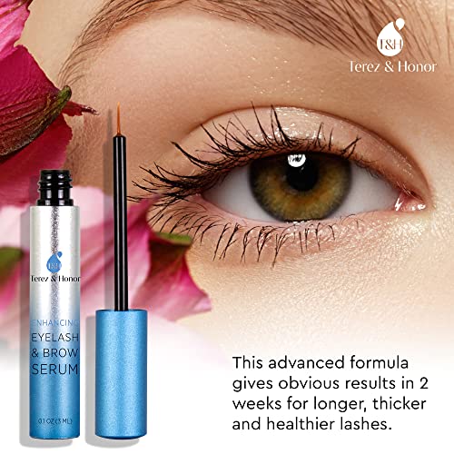Natural Eyelash Growth Serum and Brow Enhancer to Grow Thicker, Longer Lashes...