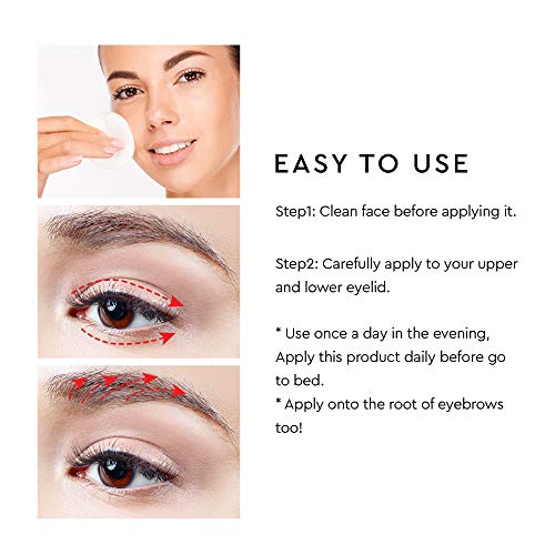 Natural Eyelash Growth Serum and Brow Enhancer to Grow Thicker, Longer Lashes...