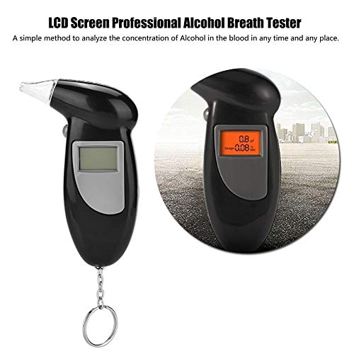 Terisass Breathalyzer Keychain LCD Screen Breath Alcohol Tester Professional-...