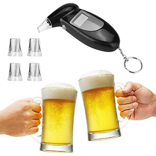 Terisass Breathalyzer Keychain LCD Screen Breath Alcohol Tester Professional-...