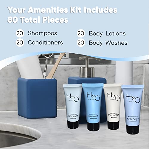 H20 Therapy 0.85 oz. Toiletries Set | 1-Shoppe All-In-Kit Amenities For Hotel...