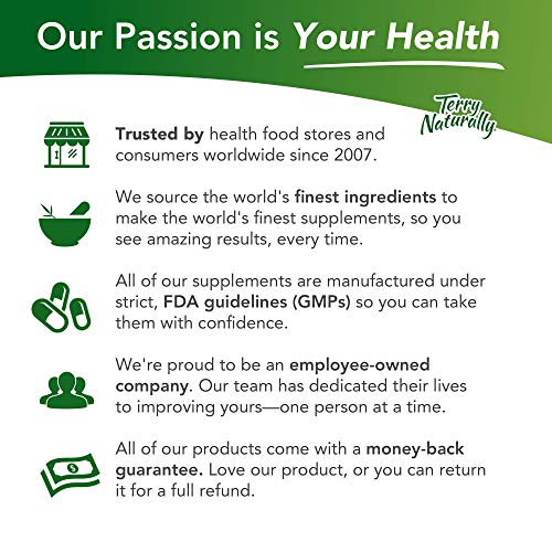 Terry Naturally - 40 mg, 45 Tablets - Non-Addictive Supplement - Non-GMO, Glu...