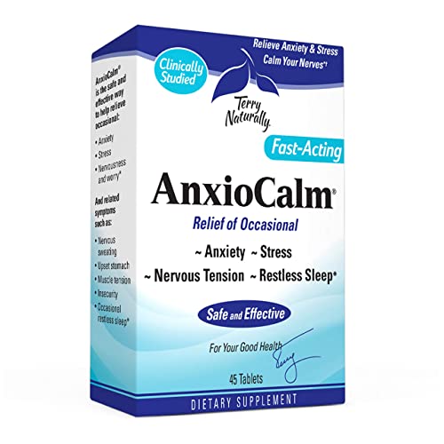 Terry Naturally - 40 mg, 45 Tablets - Non-Addictive Supplement - Non-GMO, Glu...