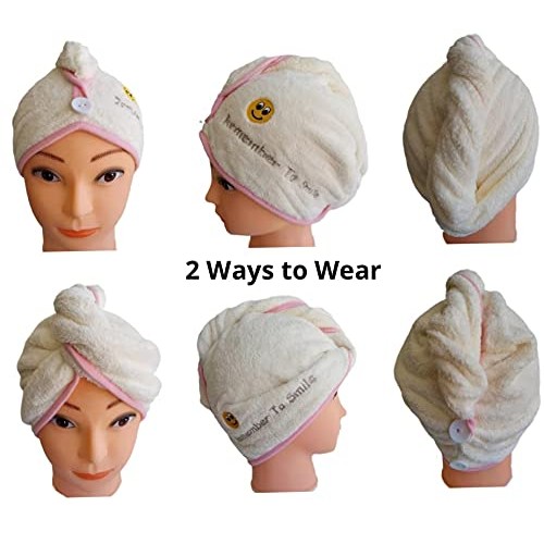 Microfiber Premium Hair Towel Wrap 3 Pack,Super Absorbent, Quick Dry Wet Hair...