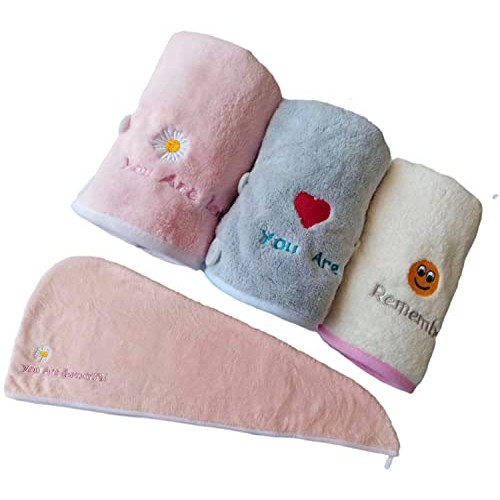 Microfiber Premium Hair Towel Wrap 3 Pack,Super Absorbent, Quick Dry Wet Hair...
