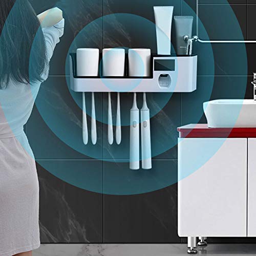 TETI Toothbrush Cleaner UV USB Charging Wall Mounted UV Toothbrush Holder wit...