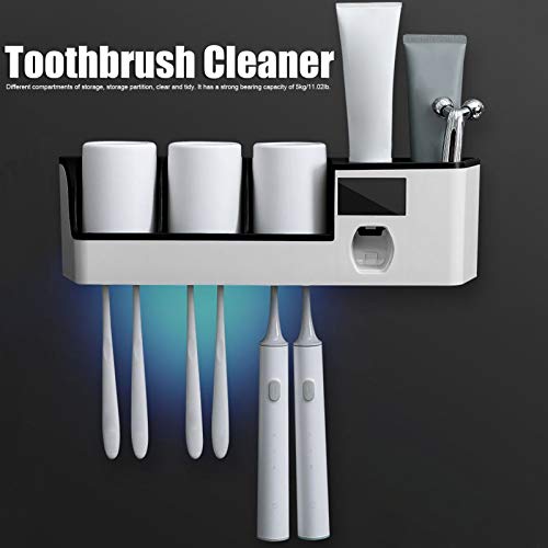TETI Toothbrush Cleaner UV USB Charging Wall Mounted UV Toothbrush Holder wit...