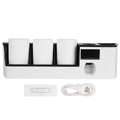 TETI Toothbrush Cleaner UV USB Charging Wall Mounted UV Toothbrush Holder wit...