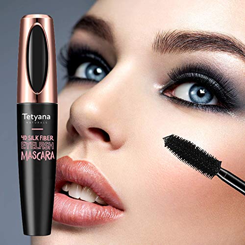 4D Silk Fiber Lash Mascara Waterproof, Luxuriously Longer, Thicker, Voluminou...