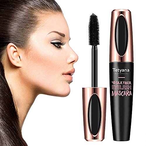 4D Silk Fiber Lash Mascara Waterproof, Luxuriously Longer, Thicker, Voluminou...