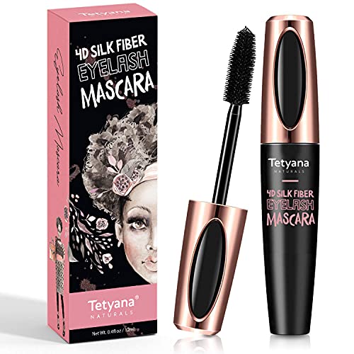 4D Silk Fiber Lash Mascara Waterproof, Luxuriously Longer, Thicker, Voluminou...