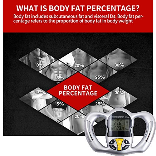 Tevedin Digital Body Fat Analyzer Handheld Body Fat Measurement Tool Health M...