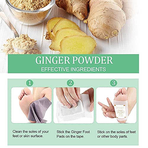 Foot Pads - (60Pads) Ginger Foot Pads for Better Sleep and Anti-Stress Relief...