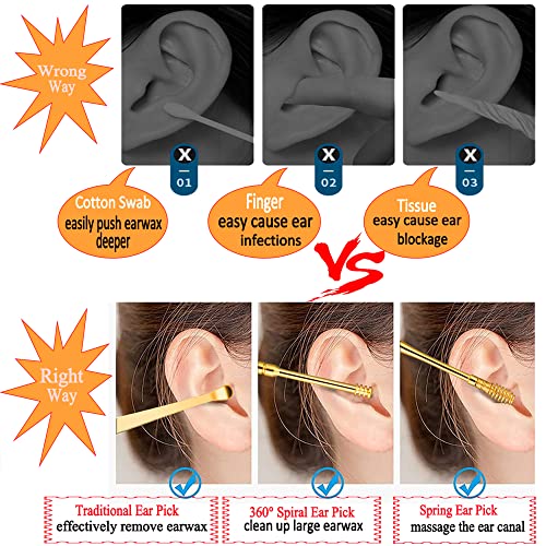 Ear Pick Earwax Removal Kit,Ear Cleansing Tool Set 6-in-1 Ear Wax Removal Kit...